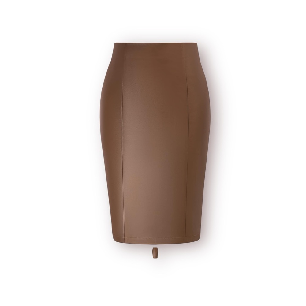 Elegant Tan Pencil Skirt